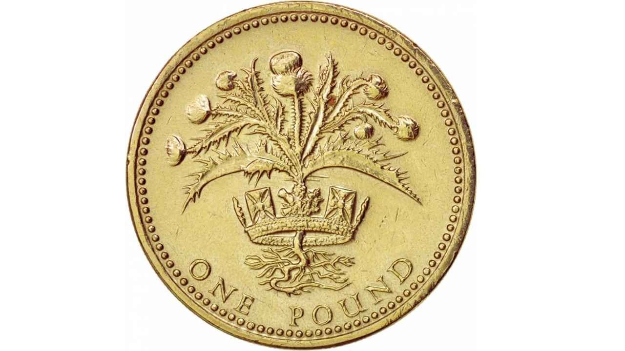 1984 UK £1 Thistle Coin