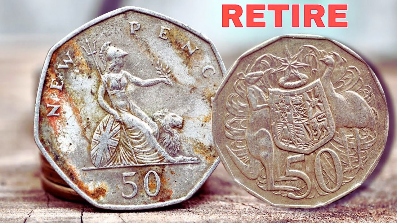 Australian 50 Cents and UK 50 New Pence Coins to Look for